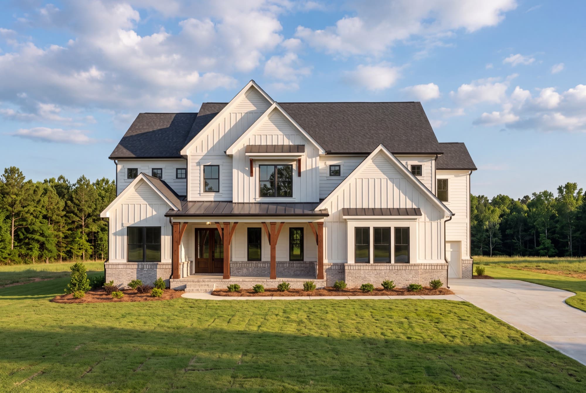Conceptual visualization of The Argyle B on an open homesite